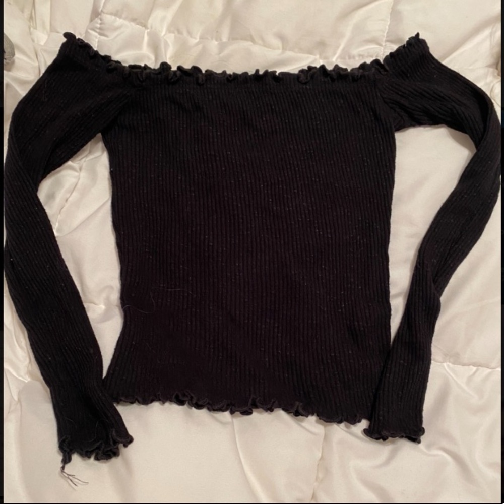 Better Be Off The Shoulder Ribbed Long Sleeve